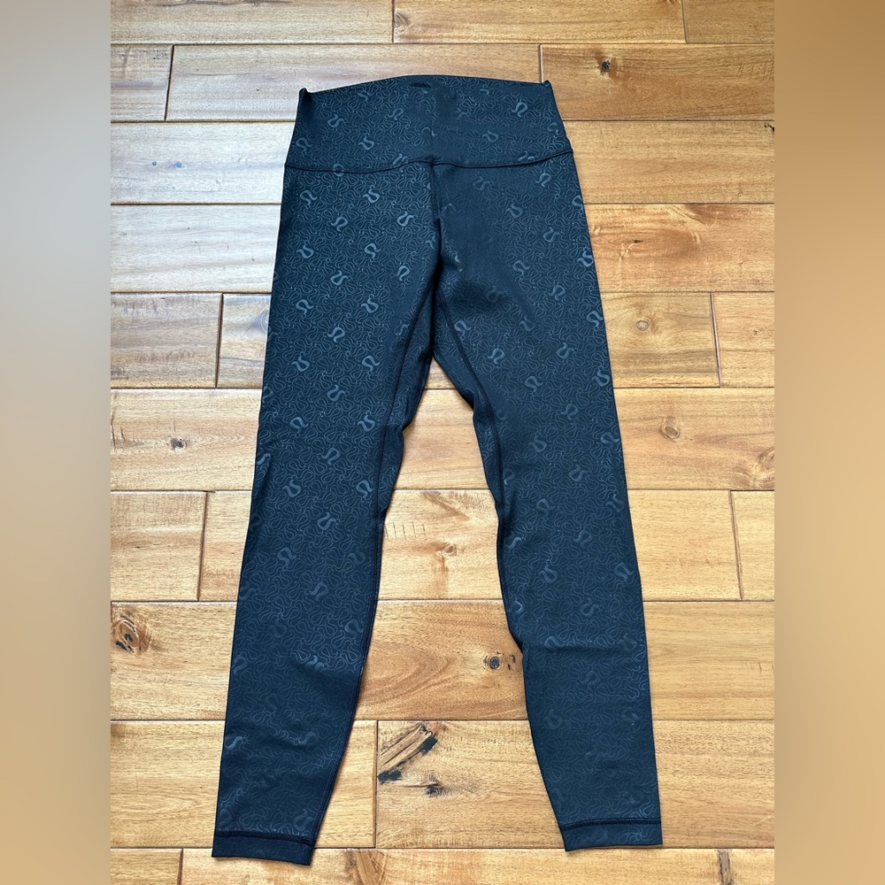 lululemon athletica Black Patterned High-Rise Leggings